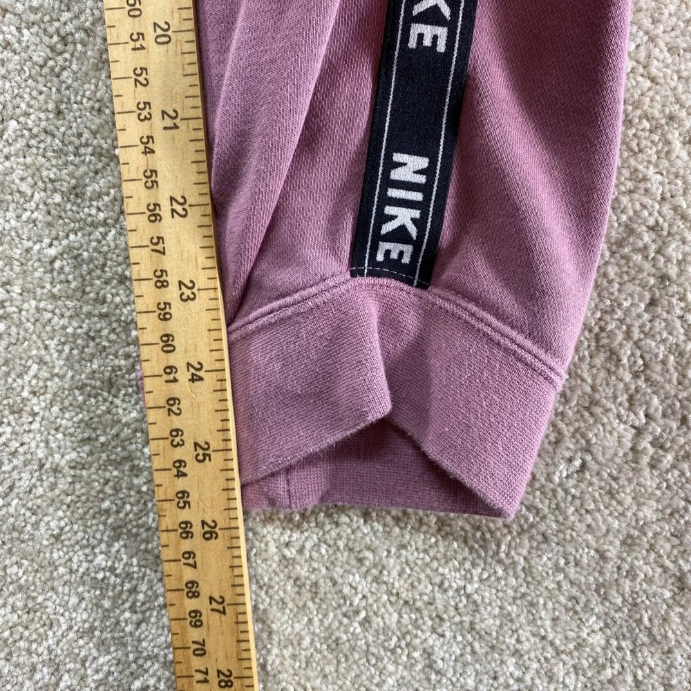 Nike Joggers Womens Medium Mauve Pink Logo Tape Side‎ Stripe Sweatpants